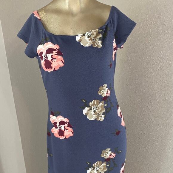 Brat Star Short Sleeve Floral Large Y2K 90S Style Midi Dress - Picture 2 of 7